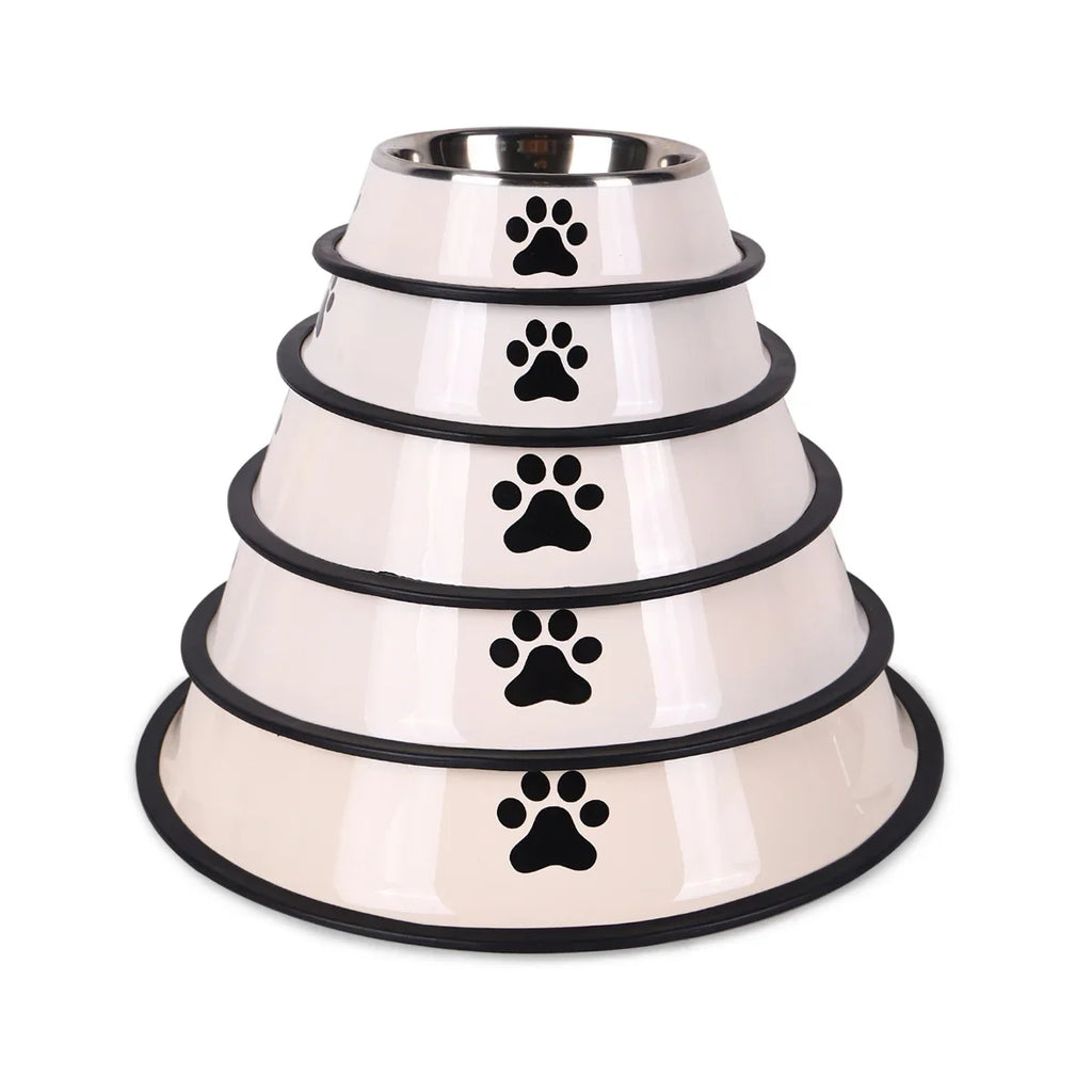 Stainless Steel Dog Cat Bowls - Non-Slip Feeder Set