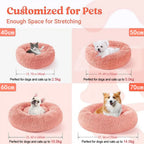 Plush Round Cat Dog Bed - Warm & Washable
