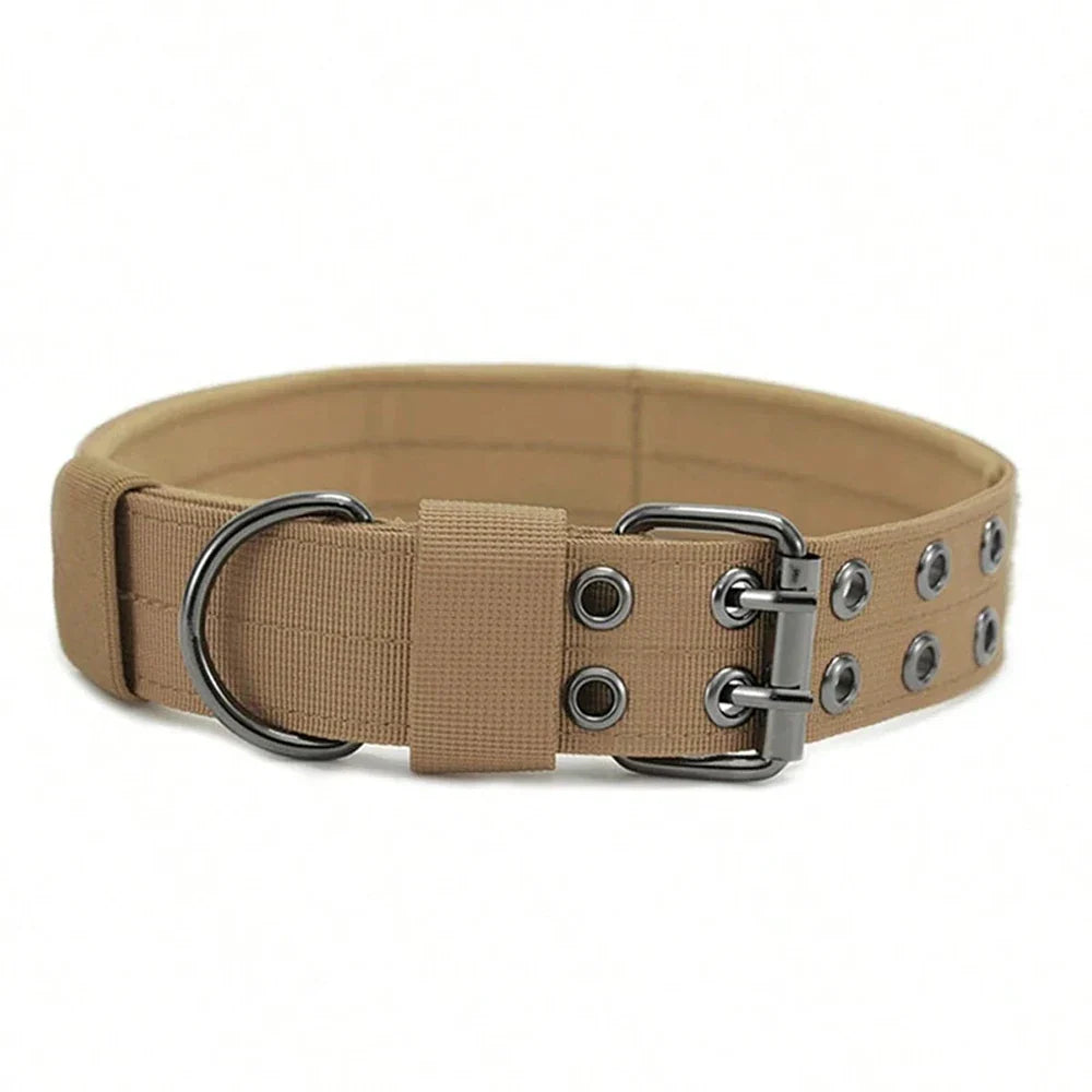 Durable Nylon Tactical Dog Collar for Medium Large Dogs