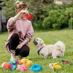 Plush Dog Toys Set - 7 Soft Fleece Chew Toys