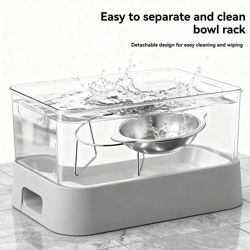 Stainless Steel Slanted Pet Bowl for Cats and Dogs