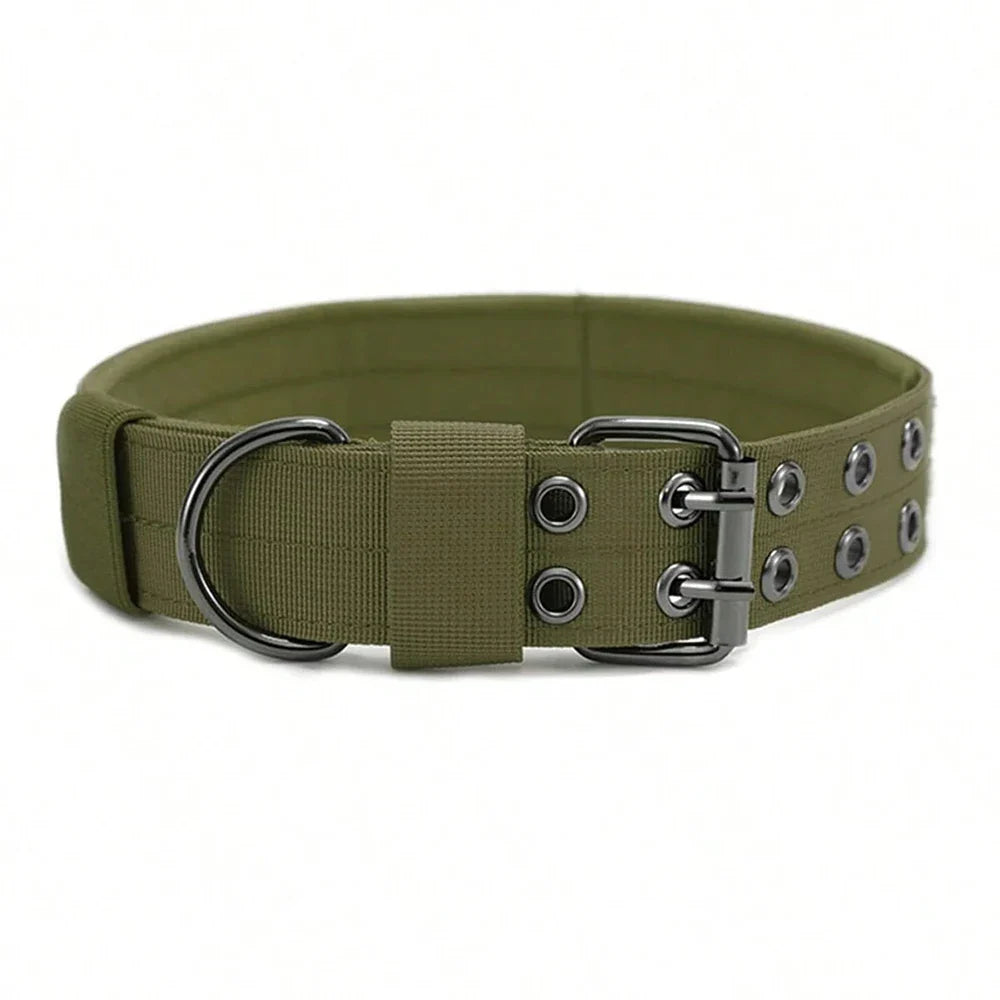 Durable Nylon Tactical Dog Collar for Medium Large Dogs