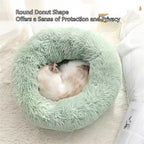 Plush Round Cat Dog Bed - Warm & Washable